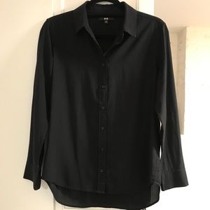 Uniqlo Rayon Blouse - black